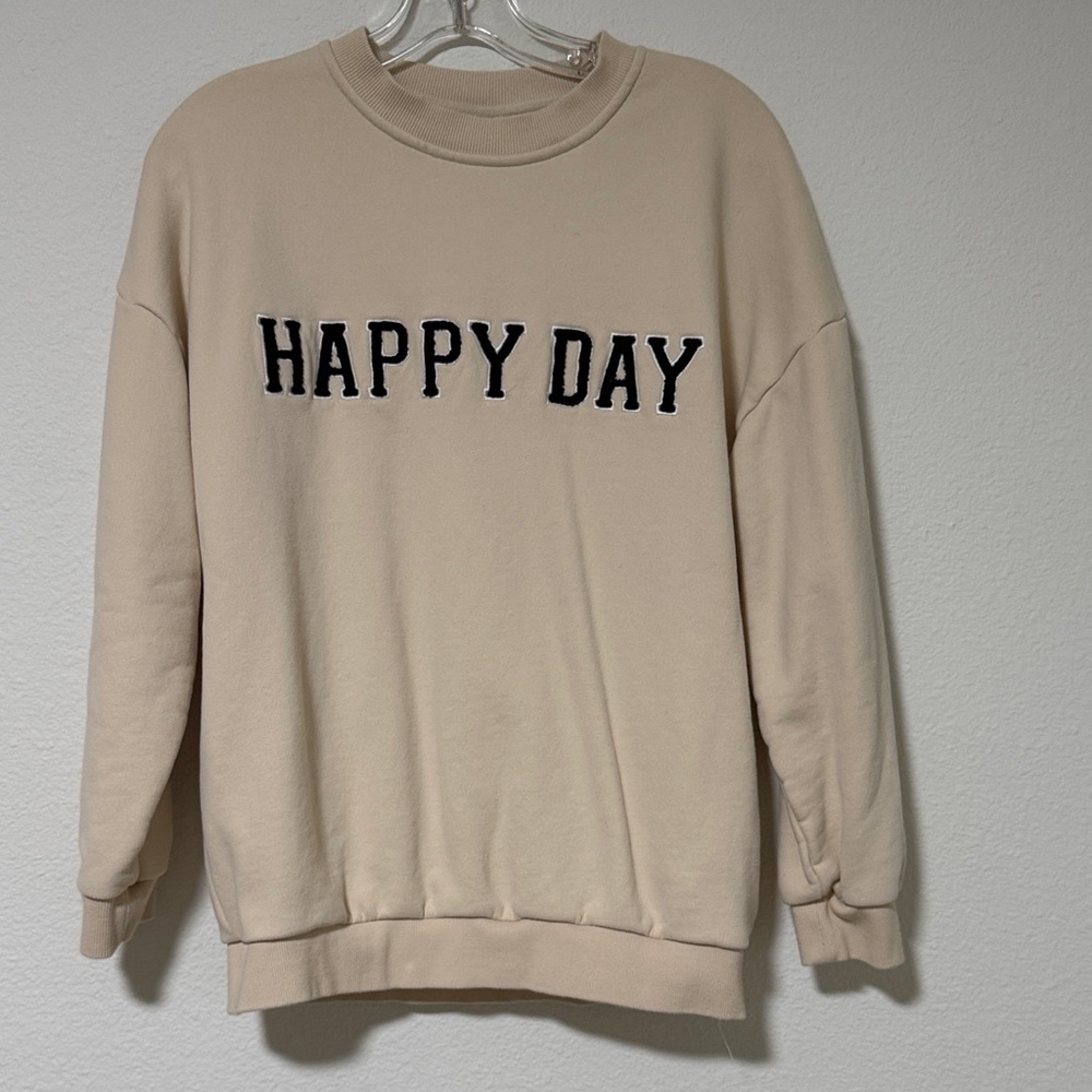 Little Bibsy 'Happy Day' crew neck sweatshirt